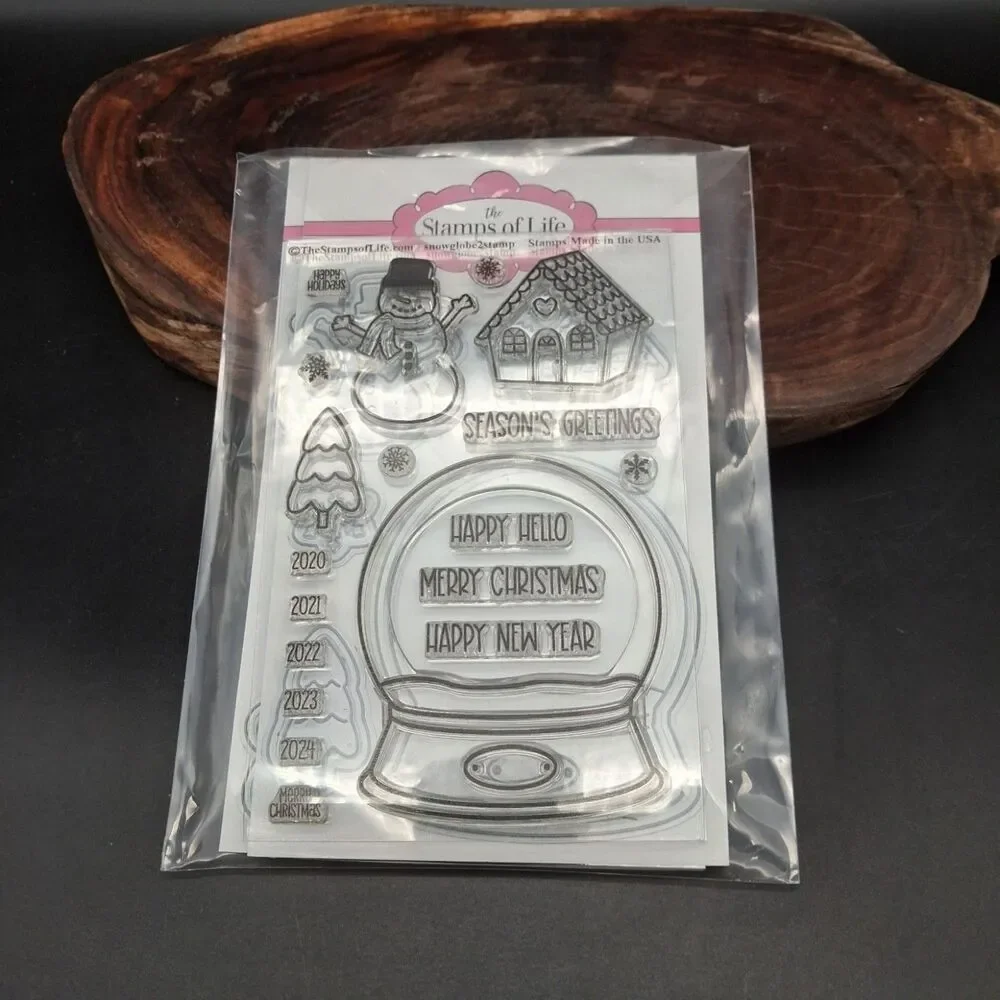 The Stamps of Life Snow Globe Stamp & Die Bundle Retired Stephanie Barnard